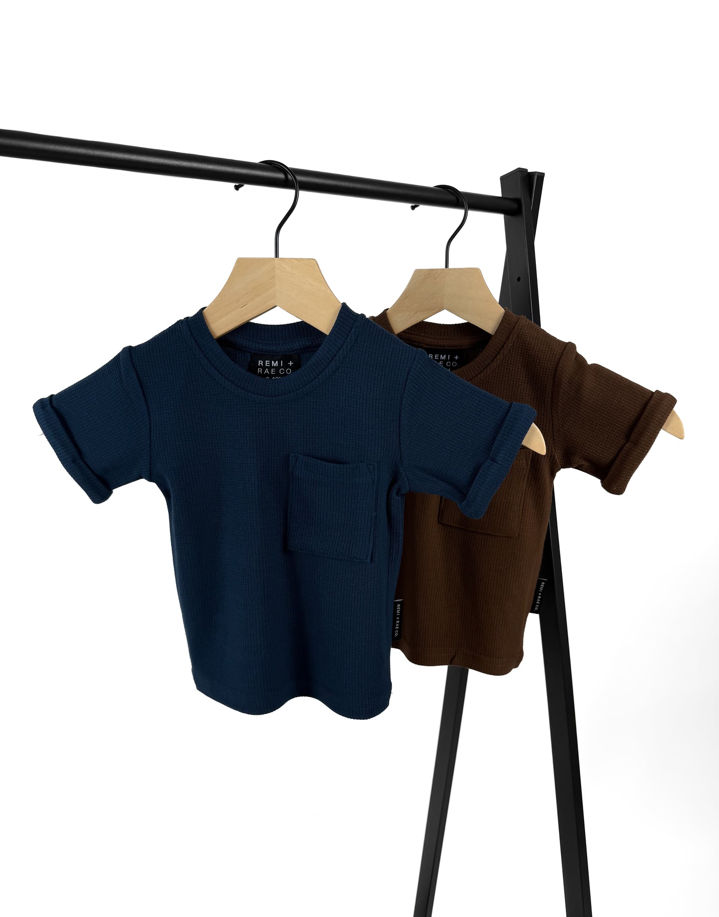 BAMBOO WAFFLE POCKET TEE - DUSK