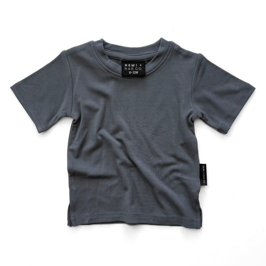 BAMBOO LUXE TEE - STEEL BLUE