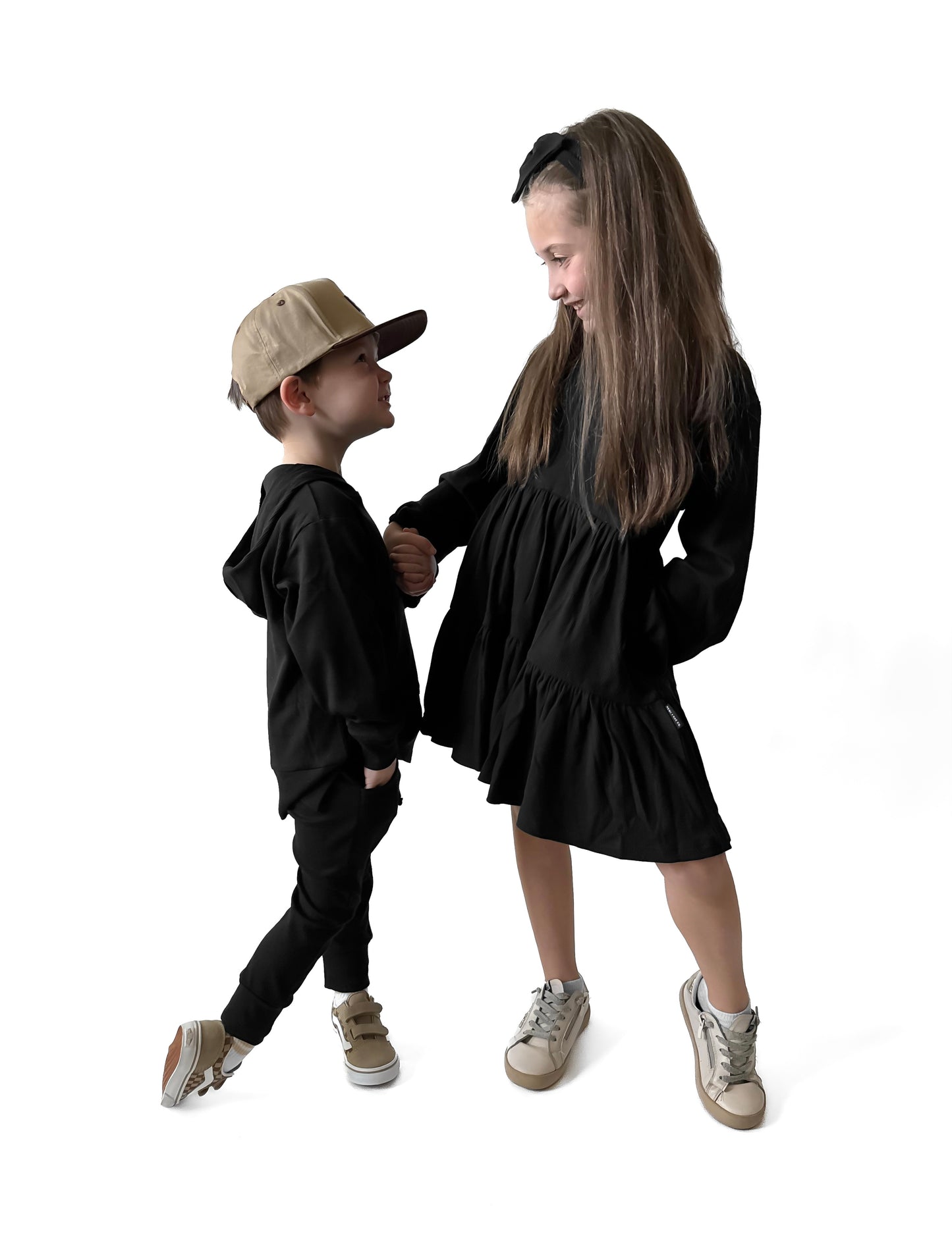 BAMBOO RIBBED BOW - BLACK