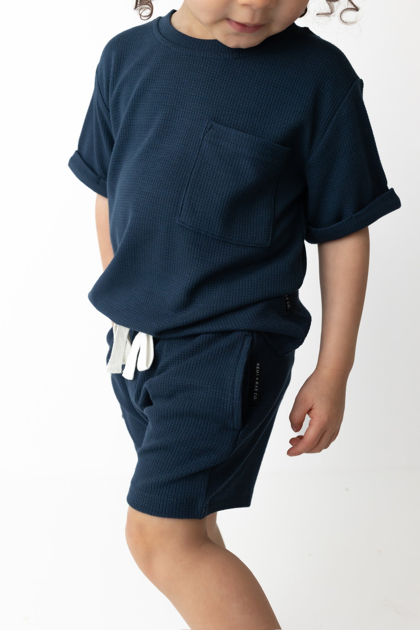 BAMBOO WAFFLE POCKET TEE - DUSK