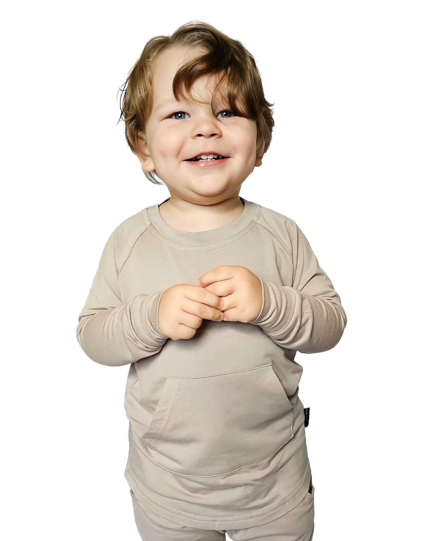 BAMBOO POCKET PULLOVER - SAND