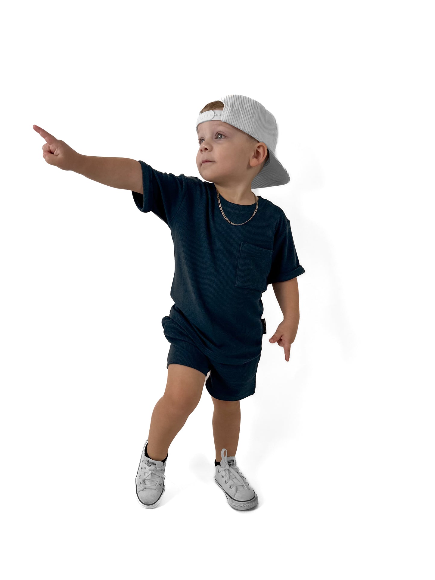 BAMBOO WAFFLE POCKET TEE - DUSK