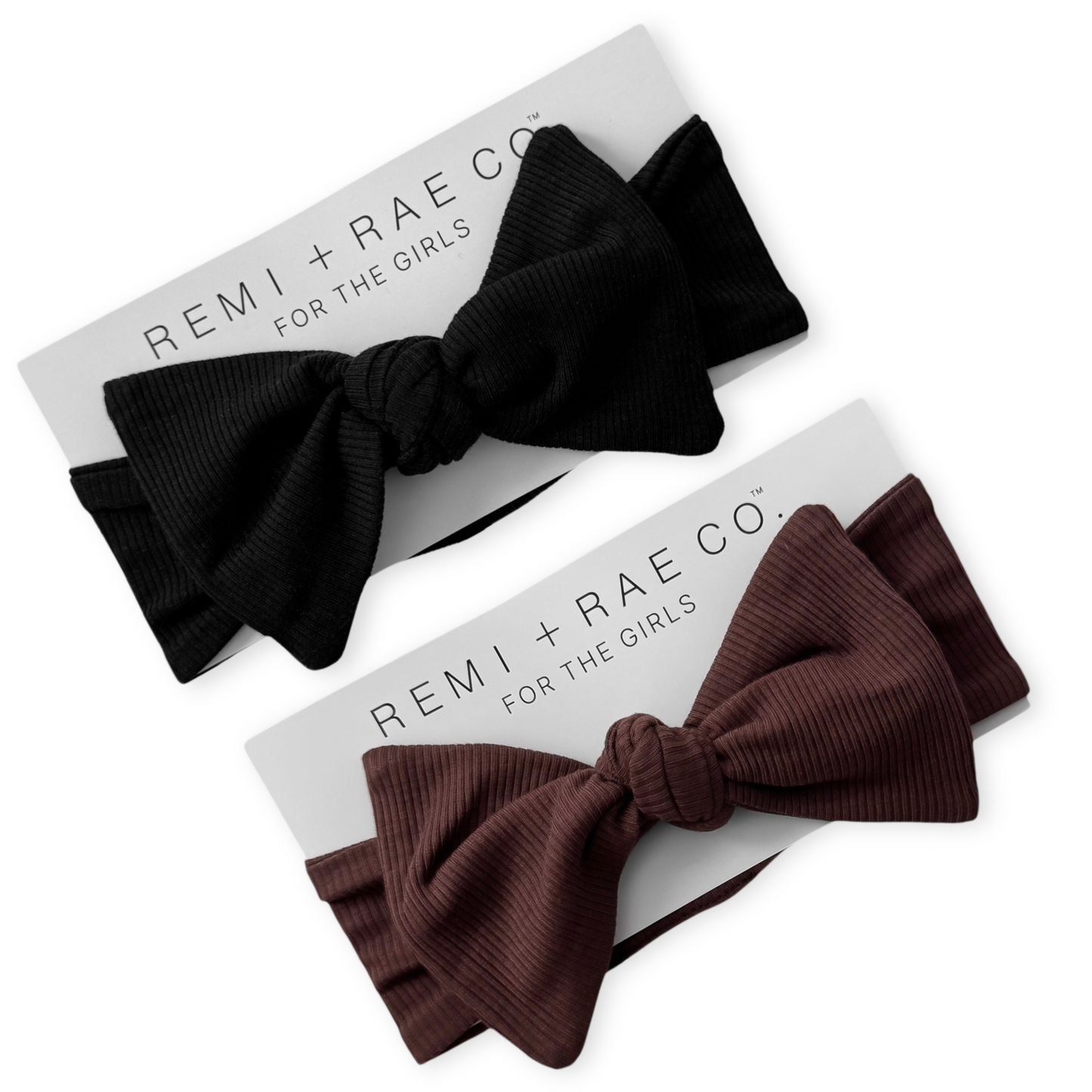 BAMBOO RIBBED BOW - BLACK