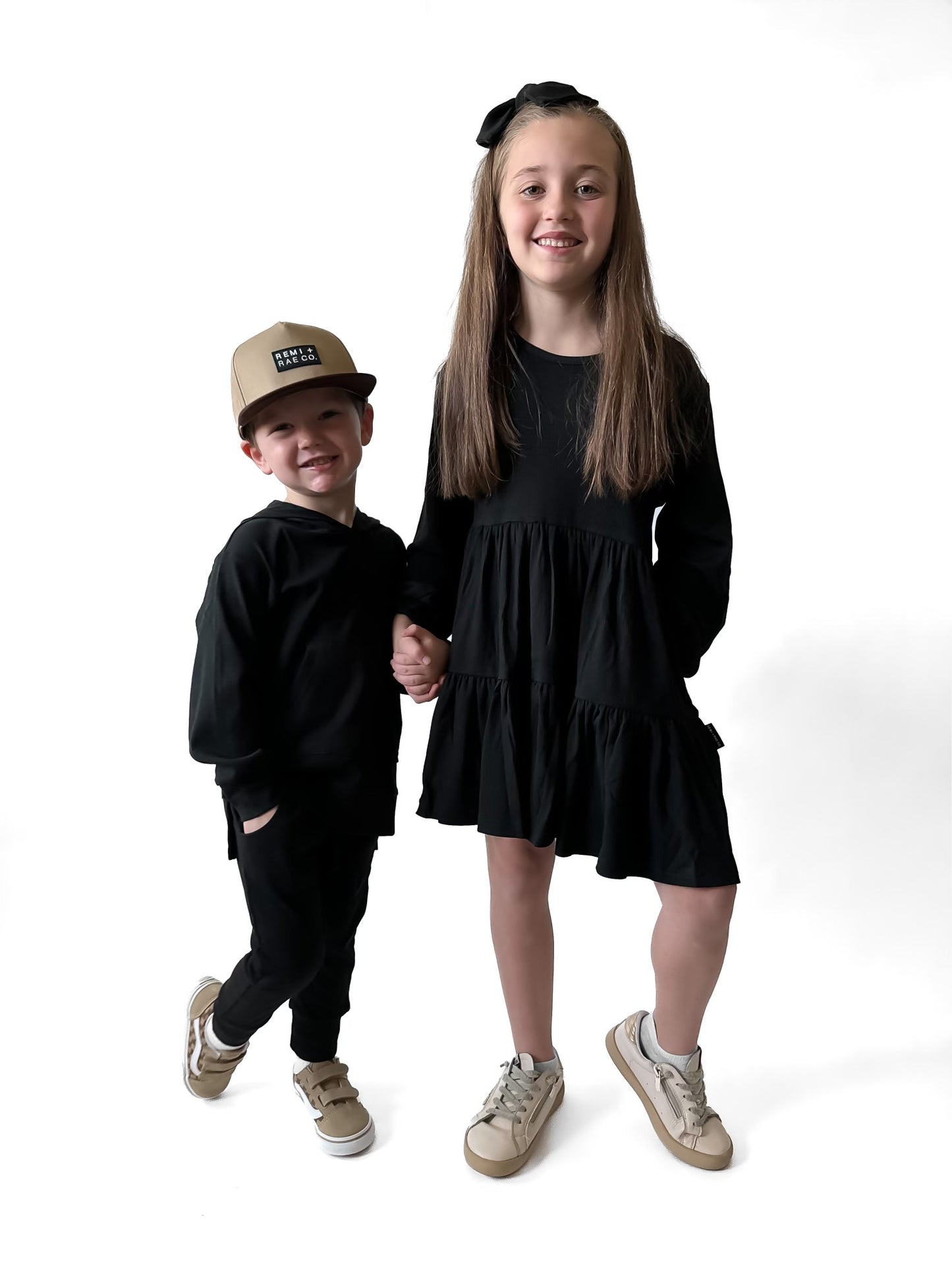 BAMBOO RIBBED BOW - BLACK