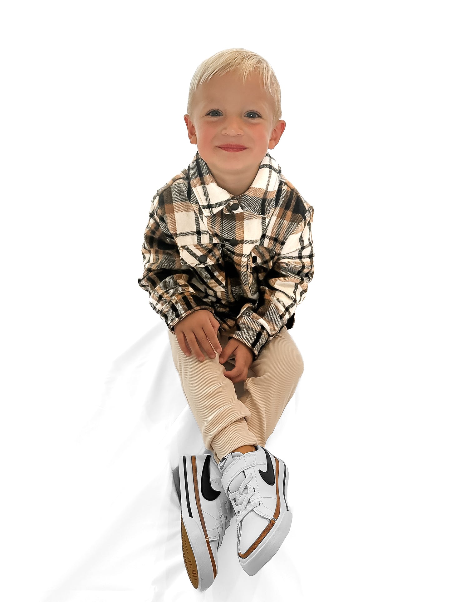 PRE ORDER - HOODED FLANNEL JACKET - CARAMEL