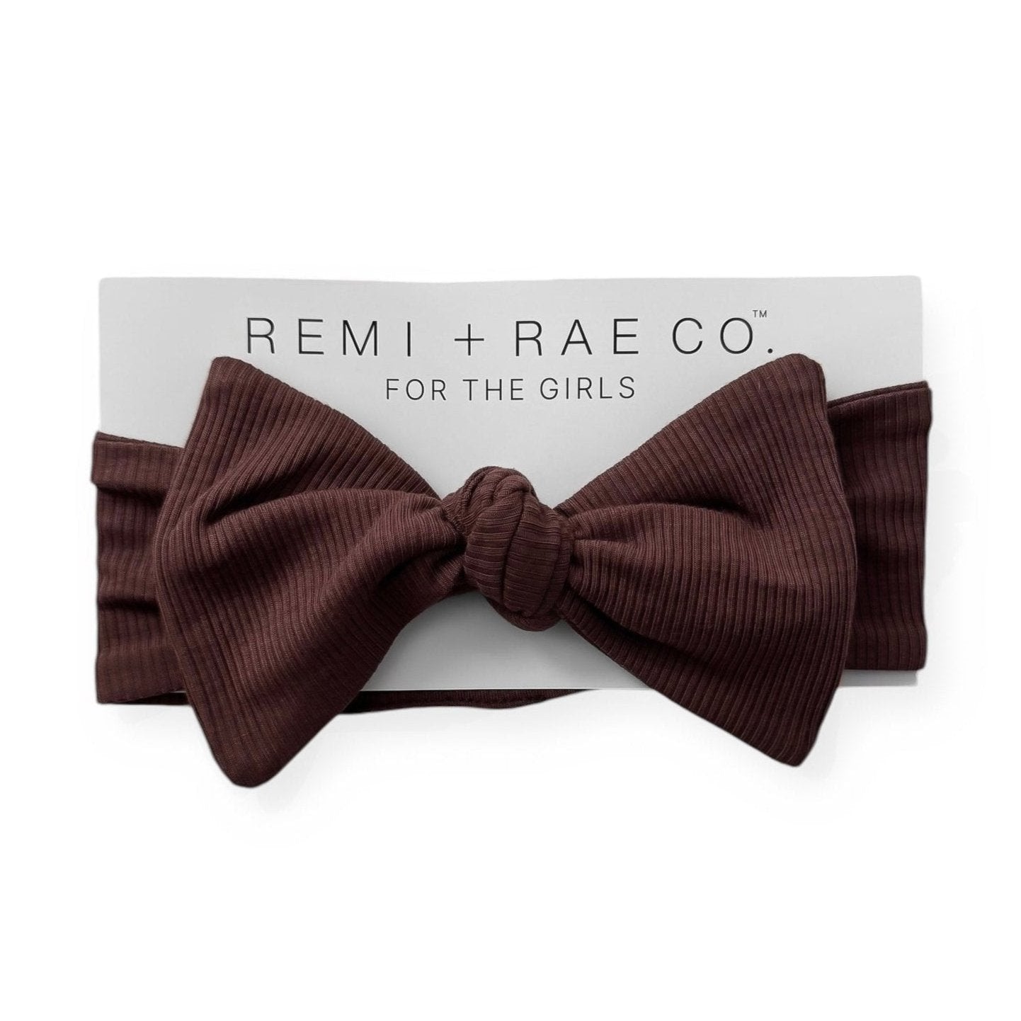 BAMBOO RIBBED BOW - COCOA