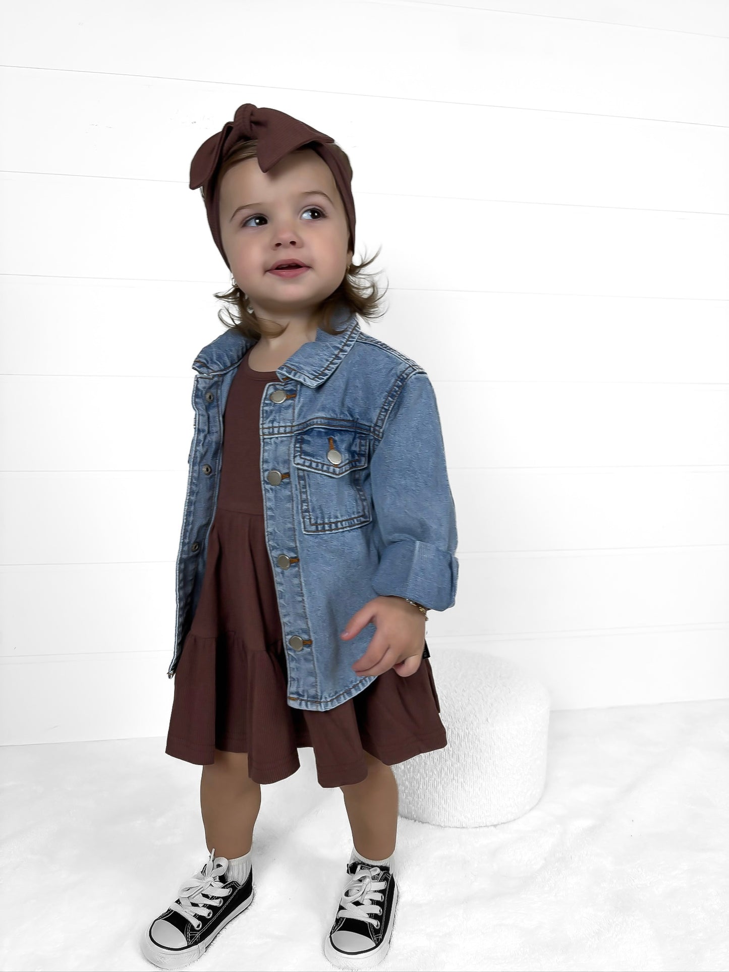 BAMBOO RIBBED DRESS - COCOA