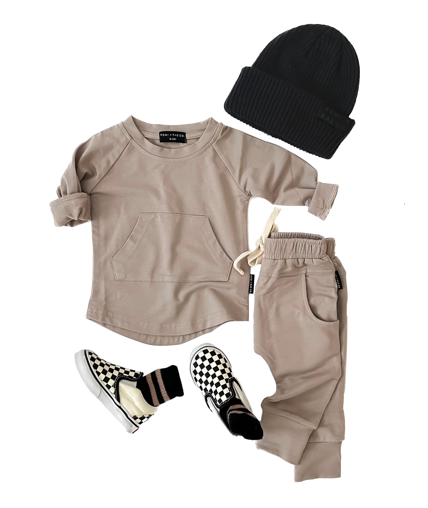 BAMBOO POCKET PULLOVER - SAND