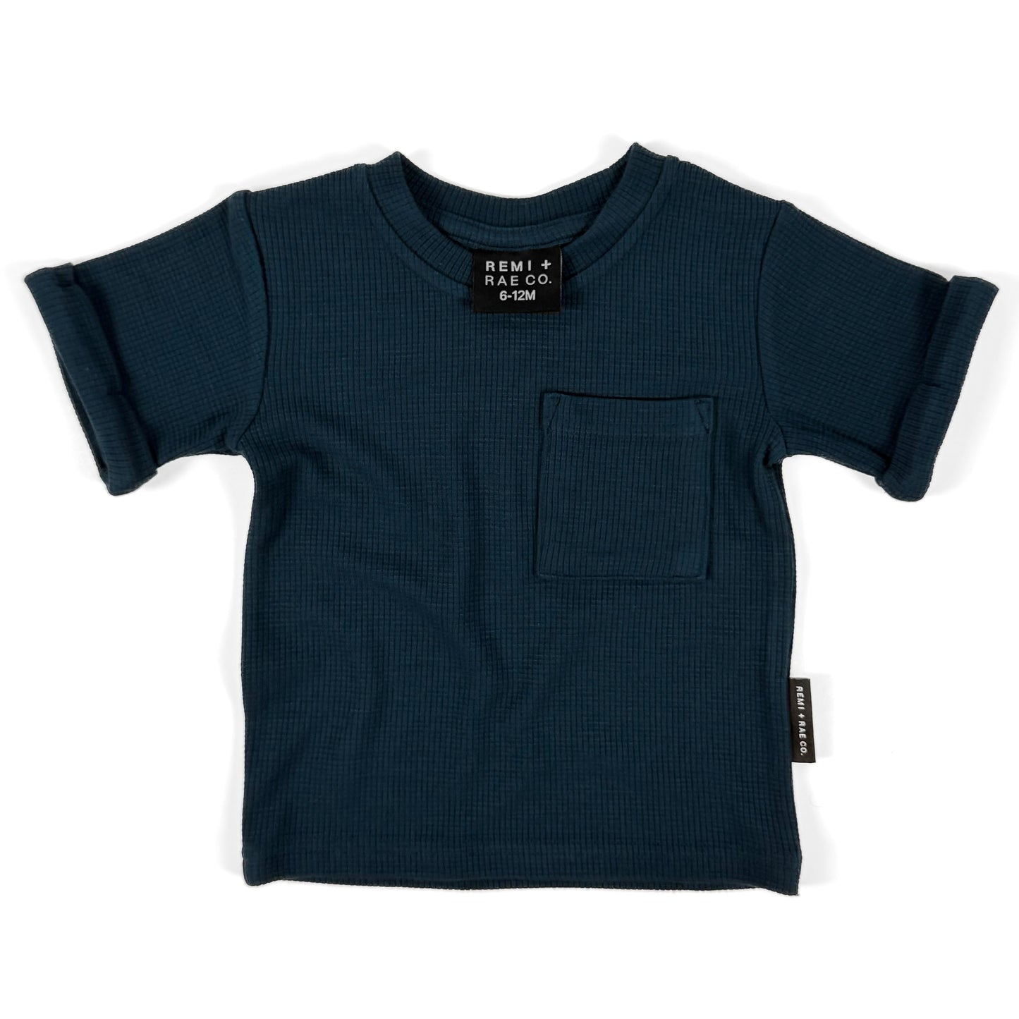 BAMBOO WAFFLE POCKET TEE - DUSK