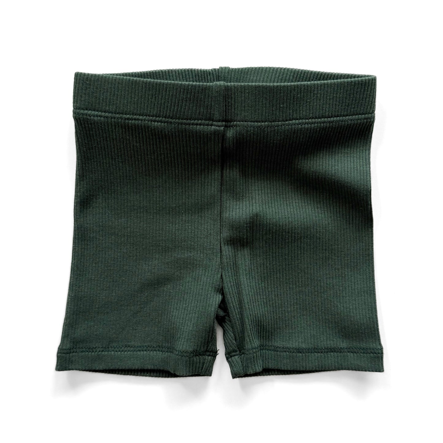 Dark green shorts on a white background