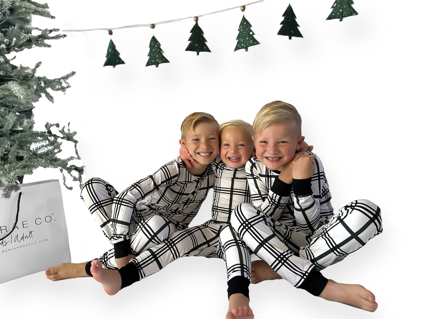 BAMBOO 2 PIECE PAJAMA SET - MERRY PLAID