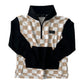 BAMBOO CHECKERED COLOR BLOCK PULLOVER