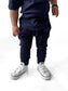 BAMBOO RIBBED JOGGERS - NAVY