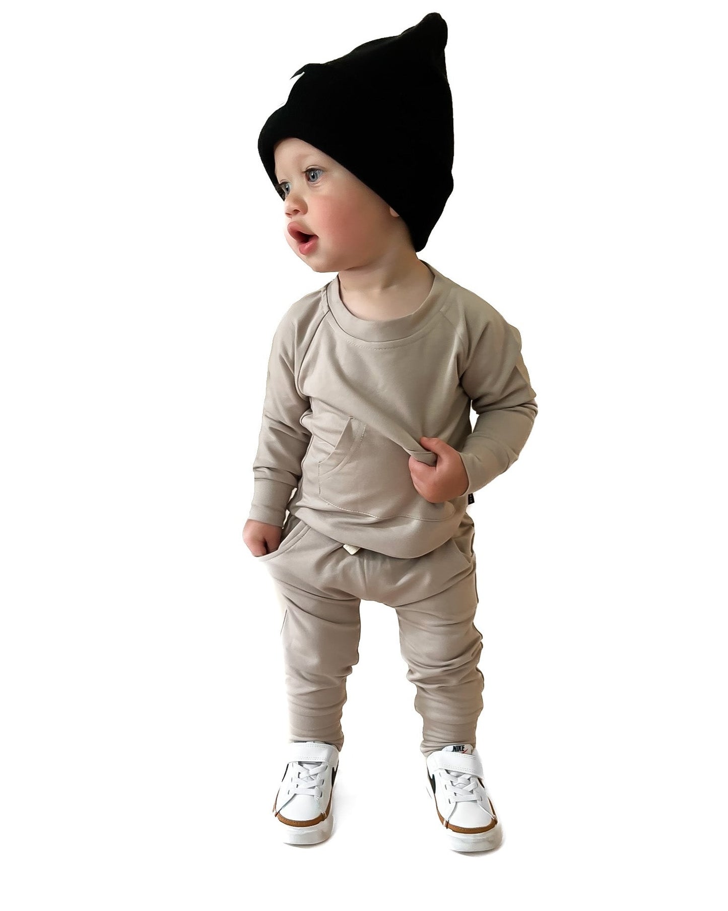 BAMBOO POCKET PULLOVER - SAND