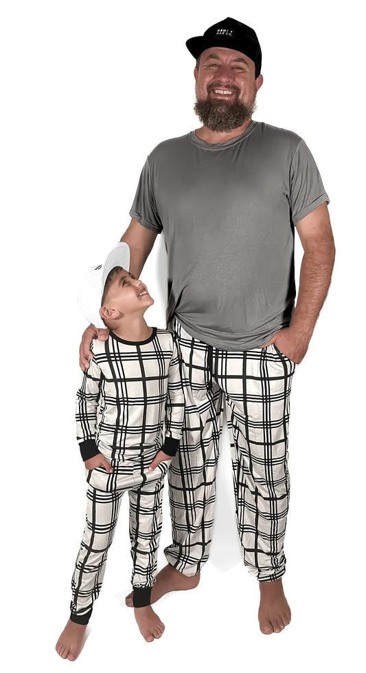 ADULT - BAMBOO PAJAMA JOGGERS - MERRY PLAID