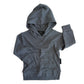 BAMBOO RIBBED HOODIE - STEEL BLUE