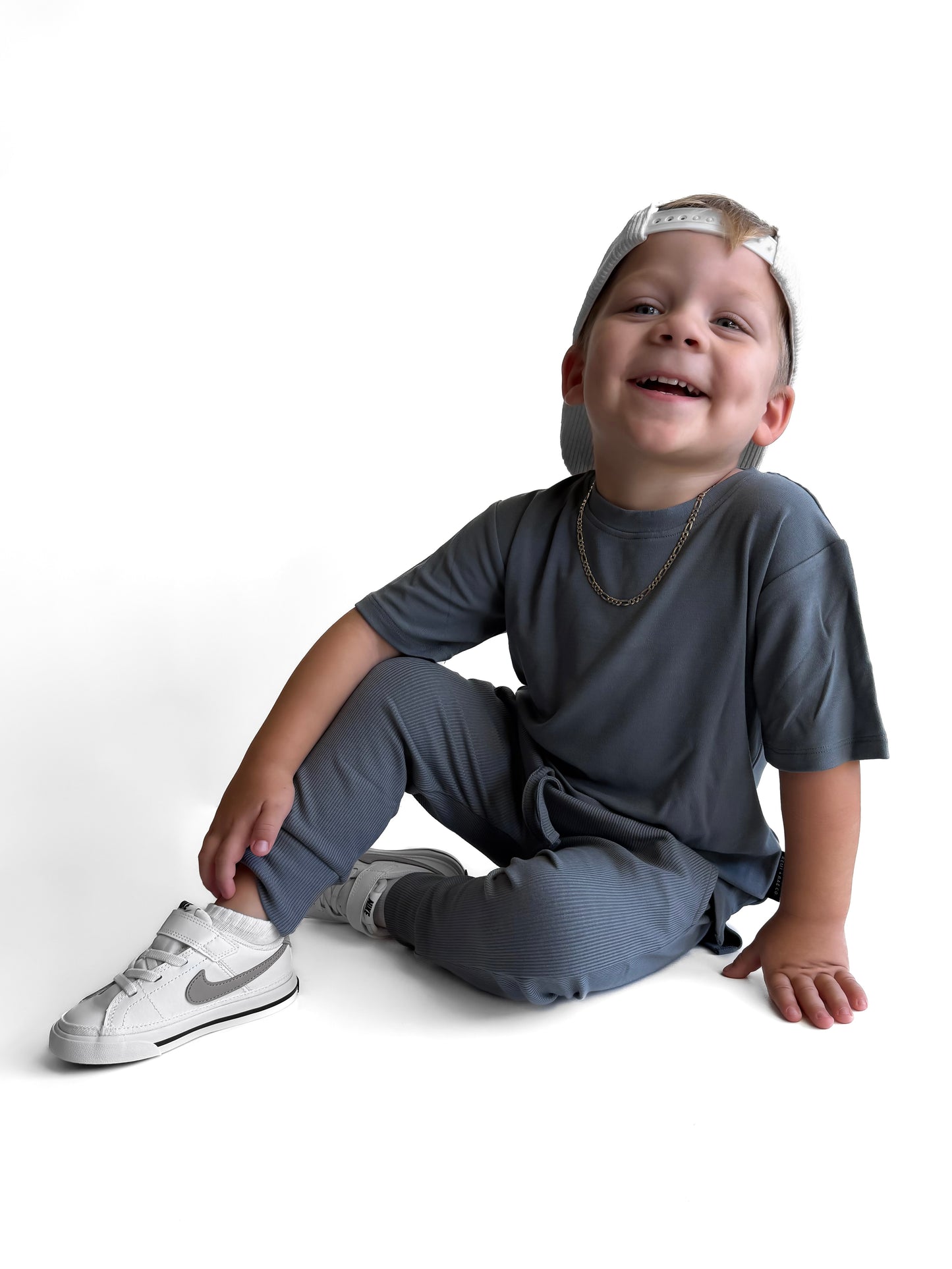 BAMBOO LUXE TEE - STEEL BLUE