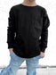 BAMBOO RIBBED LONG SLEEVE POCKET TEE - BLACK