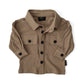 BAMBOO RIBBED BUTTON UP SHACKET - COFFEE