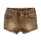 DENIM CUT OFF SHORTIES - CAMEL