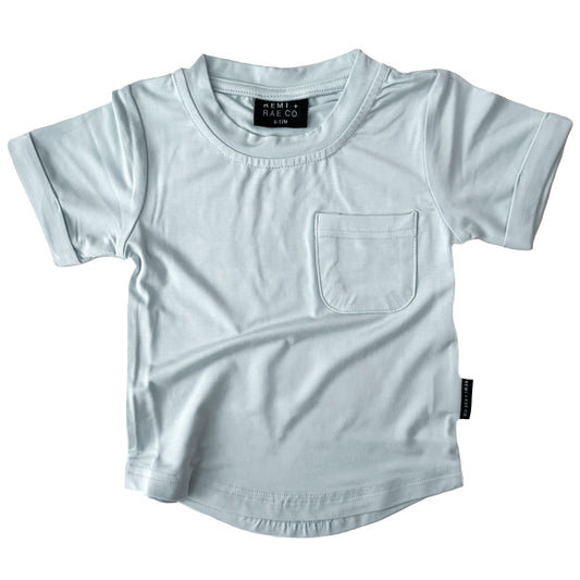 BAMBOO POCKET TEE - SKY