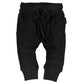 BAMBOO RIBBED JOGGERS - BLACK