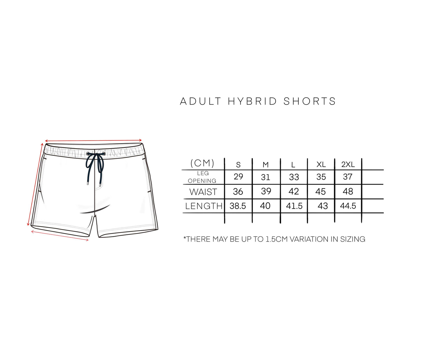 ADULT - HYBRID SWIM SHORTS - RIPTIDE