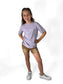 DENIM CUT OFF SHORTIES - CAMEL
