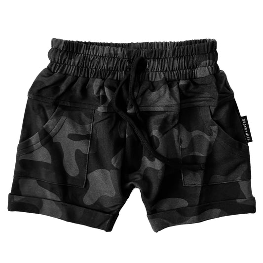 BAMBOO HAREM SHORTS - BLACK OPS