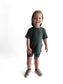 BAMBOO RIBBED BIKER SHORTS - FOREST