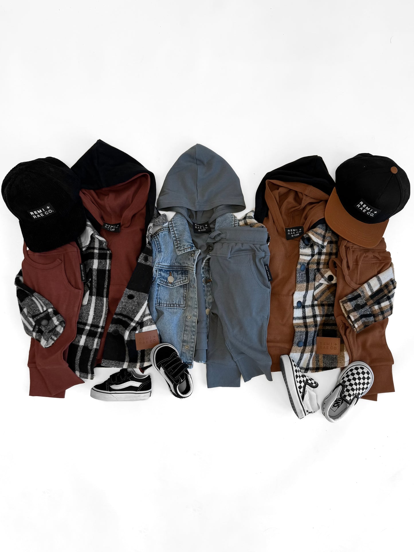 BAMBOO RIBBED HOODIE - BRICK