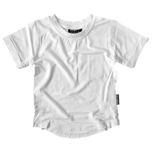 BAMBOO POCKET TEE - WHITE