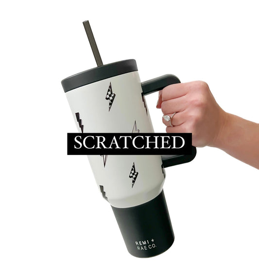 *SCRATCHED* TUMBLER - BOLT TO WORK