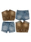 DENIM CUT OFF SHORTIES - CLASSIC