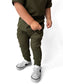 BAMBOO RIBBED JOGGERS - HUNTER