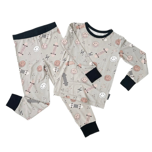 BAMBOO 2 PIECE PAJAMA SET - LATER SKATER