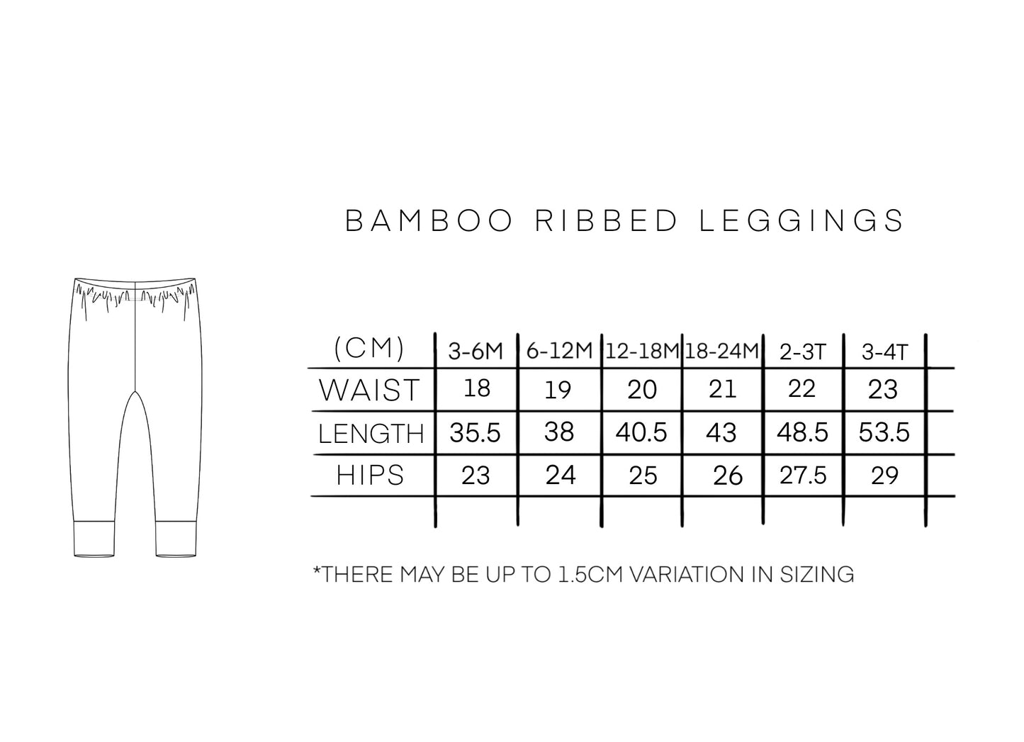 BAMBOO RIBBED LEGGINGS - BLACK