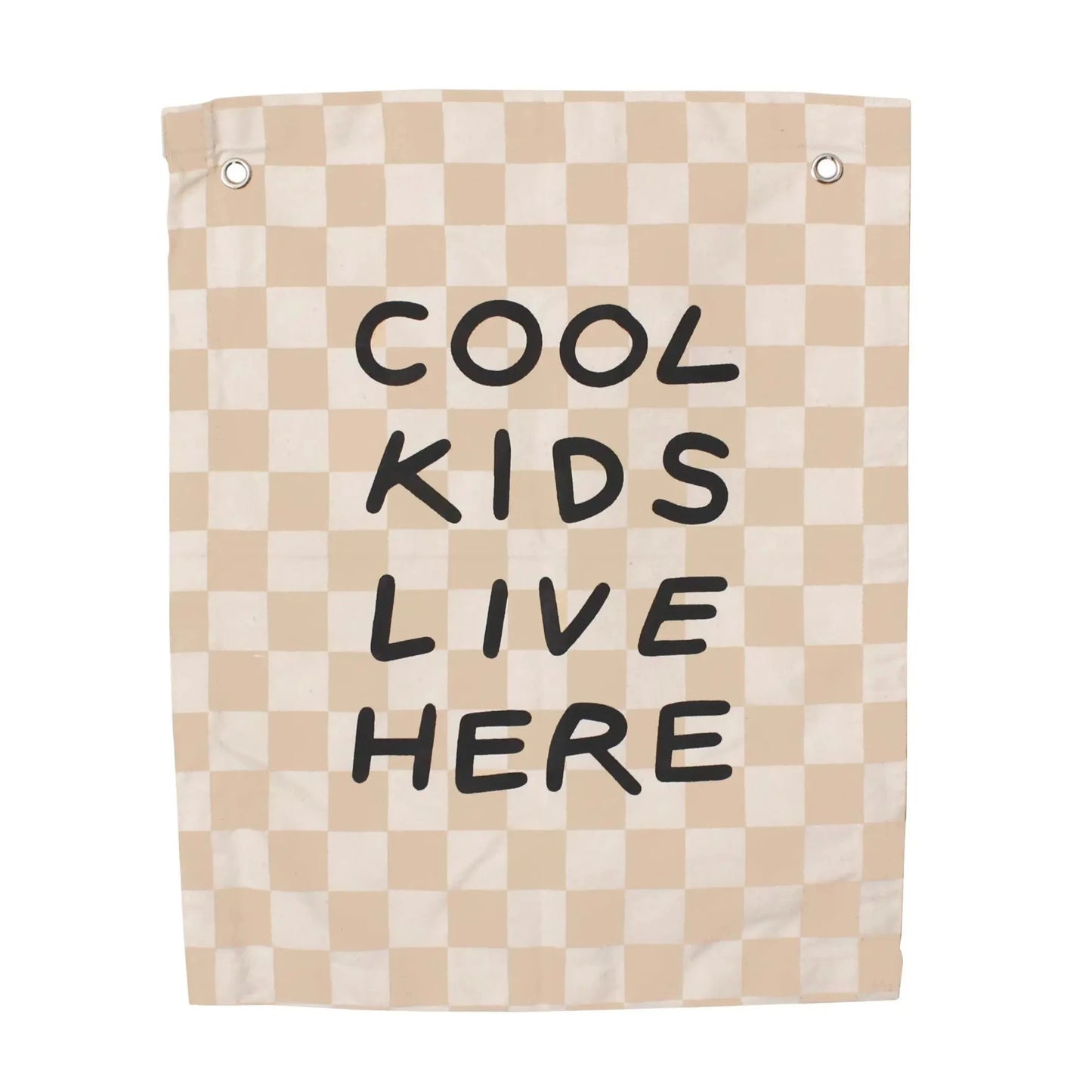 BANNER - COOL KIDS - TAUPE CHECK